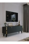 Myniture Home & Living Festival Tv Sehpası G6305-4 Antrasit Gold detaylı Minifiks Bağlantı Tv Ünitesi thumbnail 1