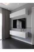 Myniture Home & Living Duvara Monte Tv Sehpası Beyaz S6203-1 - 1