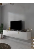 Myniture Home & Living Duvara Monte Tv Sehpası Beyaz S6201-1 - 1