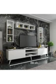MobilyaFırsat Ideal Tv Ünitesi Duvar Rafı Q7006-1 Beyaz - 2