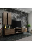MobilyaFırsat Ideal Tv Ünitesi Duvar Raf Ve Dolaplı Q7822-2 Ceviz thumbnail 1