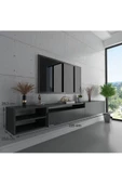Myniture Home & Living Duvara Monte Tv Sehpası Antrasit S6111-4 thumbnail 3