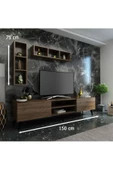 MobilyaFırsat Ideal Tv Ünitesi Duvar Raflı Q7805-2 Ceviz - 2