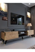Myniture Home & Living Festival Tv Sehpası G3830-4-6 Gold Antrasit A. Çam thumbnail 1