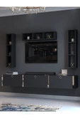Myniture Home & Living Festival Tv Ünitesi S13007-4 Antrasit Silver Duvara Monte tv sehpası thumbnail 3