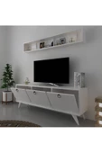 Myniture Home & Living Icon Raflı Tv Ünitesi Q3029-1 Kulplu Dolaplı Modern Tv Sehpası thumbnail 4