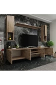 MobilyaFırsat Ideal Tv Ünitesi Duvar Raf Ve Duvar Dolaplı Q7025-3 Çırağan thumbnail 2