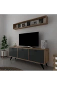 Myniture Home & Living Icon Raflı Tv Ünitesi Q3029-6 Kulplu Dolaplı Modern Tv Sehpası - 1