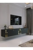Myniture Home & Living Duvara Monte Tv Sehpası Antrasit Gold G6300-4 - 1