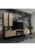 Myniture Home & Living Tv Ünitesi + Duvar Raf Ve Dolaplı Q7822-3 Çırağan thumbnail 1