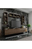 MobilyaFırsat Ideal Tv Ünitesi Duvar Rafı Q7007-2 Ceviz thumbnail 2