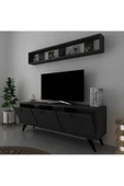Myniture Home & Living Raflı Tv Ünitesi Kulplu Dolaplı Modern Tv Sehpası Q3029-4 thumbnail 4