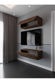 Myniture Home & Living Duvara Monte Tv Sehpası Ceviz S6113-2 thumbnail 2
