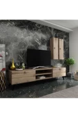MobilyaFırsat Ideal Tv Ünitesi Duvar Raf Ve Dolaplı Q7818-3 Çırağan thumbnail 1
