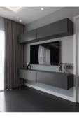 Myniture Home & Living Duvara Monte Tv Sehpası Antrasit S6112-4 thumbnail 1