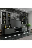 MobilyaFırsat Ideal Tv Ünitesi Duvar Raflı Q7801-4 Antrasit thumbnail 2