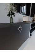 Myniture Home & Living Festival Tv Ünitesi G3006-4 Antrasit - Silver detaylı Minifiks Bağlantı Tv Sehpası ve Duvar Rafı - 4