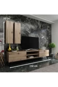 Myniture Home & Living Tv Ünitesi + Duvar Raf Ve Dolaplı Q7822-3 Çırağan thumbnail 2
