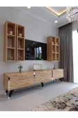 Myniture Home & Living Festival Tv Ünitesi S3002-6 ATLANTİK SİLVER COLOR Tv Sehpası ve Duvar Rafı thumbnail 1