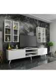 MobilyaFırsat Ideal Tv Ünitesi Duvar Rafı Q7001-1 Beyaz - 1