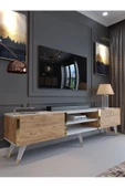 Myniture Home & Living Festival Tv Sehpası G3830-6-1 Gold Beyaz Atlantik Çam thumbnail 1