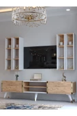 Myniture Home & Living Tv Ünitesi G3001-6-1 BEYAZ ATLANTİK Tv Sehpası ve Duvar Rafı thumbnail 3