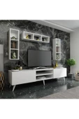 MobilyaFırsat Ideal Tv Ünitesi Duvar Rafı Q7006-1 Beyaz - 1
