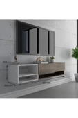 Myniture Home & Living Duvara Monte Tv Sehpası Ceviz Beyaz S6105-2 thumbnail 3