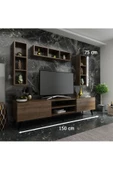 MobilyaFırsat Ideal Tv Ünitesi Duvar Raflı Q7806-2 Ceviz thumbnail 2