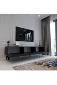 Myniture Home & Living Modern Tv Sehpası Üçgen Kulp Kepli Q8017-4 Antrasit - 3