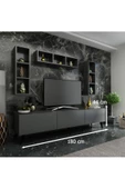 MobilyaFırsat Ideal Tv Ünitesi Duvar Rafı Q7007-4 Antrasit thumbnail 2