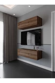Myniture Home & Living Duvara Monte Tv Sehpası Ceviz S6113-2 thumbnail 1