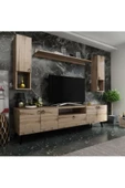 MobilyaFırsat Ideal Tv Ünitesi Duvar Raf Ve Duvar Dolaplı Q7025-3 Çırağan thumbnail 1