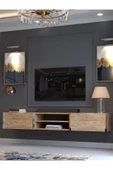 Myniture Home & Living Festival Duvara Monte Tv Sehpası A. Çam S10009-6 Silver thumbnail 3