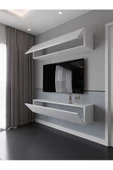 Myniture Home & Living Duvara Monte Tv Sehpası Beyaz S6203-1 - 2