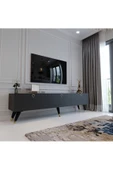 Myniture Home & Living Modern Tv Sehpası Üçgen Kulp Kepli Q8017-4 Antrasit - 1