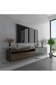 Myniture Home & Living Duvara Monte Tv Sehpası Ceviz Antrasit S6110-7 thumbnail 3
