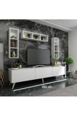 MobilyaFırsat Ideal Tv Ünitesi Duvar Rafı Q7007-1 Beyaz thumbnail 2