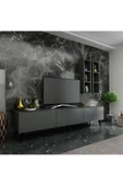MobilyaFırsat Ideal Tv Ünitesi Duvar Raflı Q7803-4 Antrasit thumbnail 1