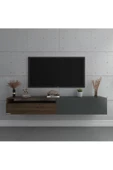 Myniture Home & Living Duvara Monte Tv Sehpası Ceviz Antrasit S6110-7 thumbnail 2