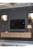 Myniture Home & Living Festival Duvara Monte Tv Sehpası A. Çam S10017-6 Silver thumbnail 3