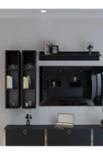 Myniture Home & Living Festival Duvar Rafı R2-4 Antrasit Koyu Gri- Tv ünitesi rafı - Duvar Rafı - 1
