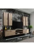 MobilyaFırsat Ideal Tv Ünitesi Duvar Raf Ve Dolaplı Q7821-3 Çırağan thumbnail 2