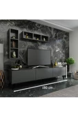 MobilyaFırsat Ideal Tv Ünitesi Duvar Rafı Q7004-4 Antrasit thumbnail 2