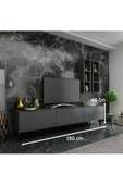 MobilyaFırsat Ideal Tv Ünitesi Duvar Rafı Q7003-4 Antrasit thumbnail 2