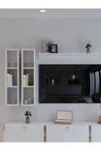 Myniture Home & Living Festival Duvar Rafı R2-1 Beyaz - Tv ünitesi rafı - Duvar Rafı - 2