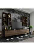 MobilyaFırsat Ideal Tv Ünitesi Duvar Rafı Q7002-2 Ceviz thumbnail 2