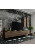MobilyaFırsat Ideal Tv Ünitesi Duvar Raf Ve Dolaplı Q7819-2 Ceviz thumbnail 2