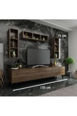 MobilyaFırsat Ideal Tv Ünitesi Duvar Raflı Q7807-2 Ceviz thumbnail 2