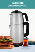 GOLDMASTER Selvi 2200 Watt Çift Isıtıcılı Paslanmaz Çelik Çay Makinesi Ve Su Isıtıcısı - 6